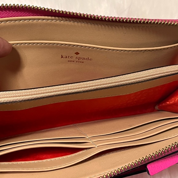 Kate Spade Lg Wallet Wristlet Pink Leather - Picture 4 of 4